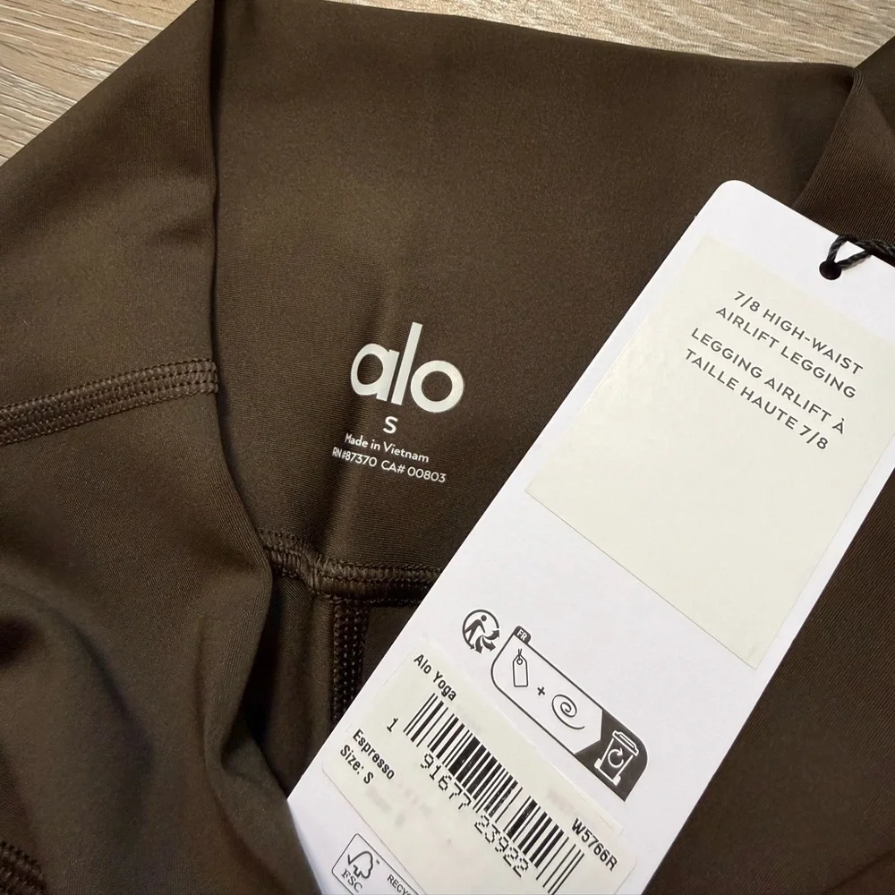 Alo Yoga 7/8 High Waist Airlift Legging - Espresso - Picture 4 of 4